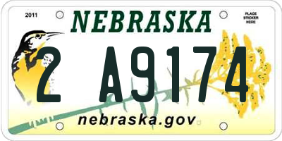 NE license plate 2A9174