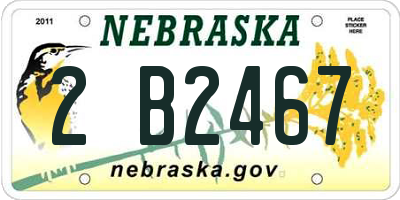 NE license plate 2B2467