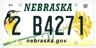 NE license plate 2B4271