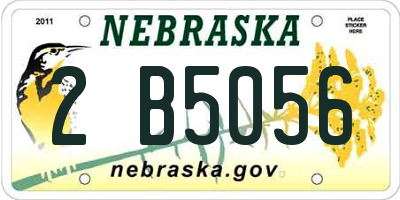 NE license plate 2B5056