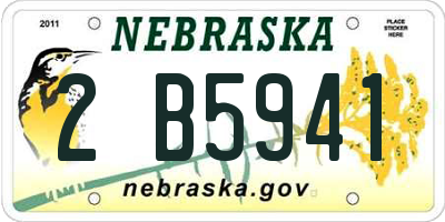 NE license plate 2B5941