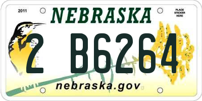 NE license plate 2B6264