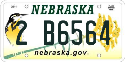 NE license plate 2B6564