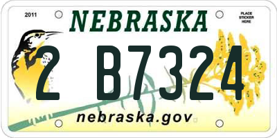 NE license plate 2B7324