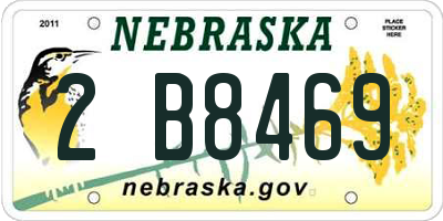 NE license plate 2B8469