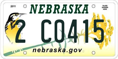 NE license plate 2C0415