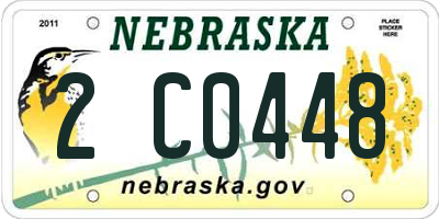 NE license plate 2C0448