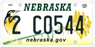NE license plate 2C0544