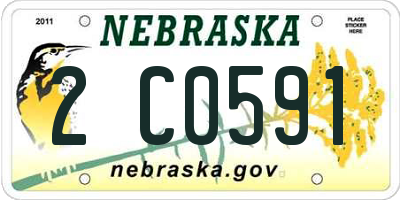 NE license plate 2C0591