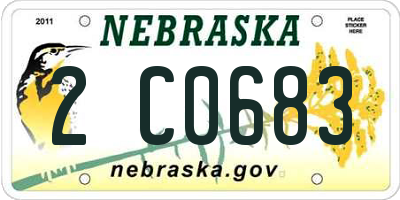 NE license plate 2C0683