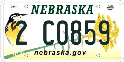 NE license plate 2C0859