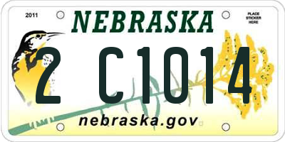 NE license plate 2C1014