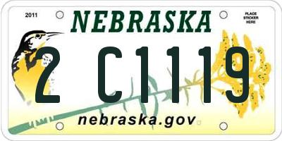 NE license plate 2C1119