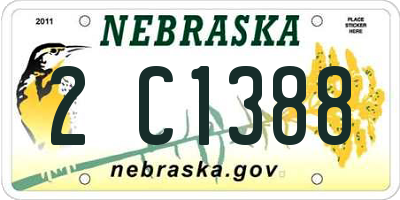 NE license plate 2C1388