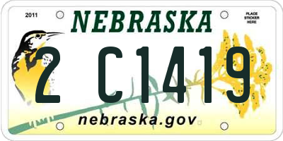 NE license plate 2C1419