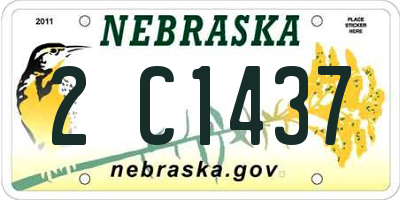 NE license plate 2C1437