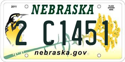 NE license plate 2C1451