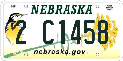 NE license plate 2C1458
