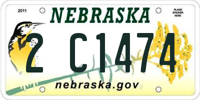 NE license plate 2C1474