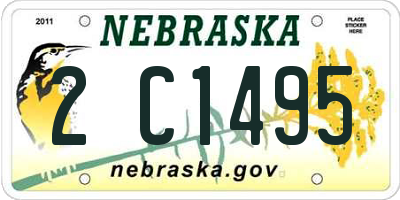 NE license plate 2C1495