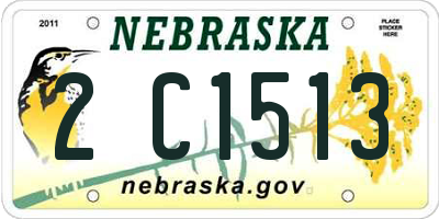 NE license plate 2C1513
