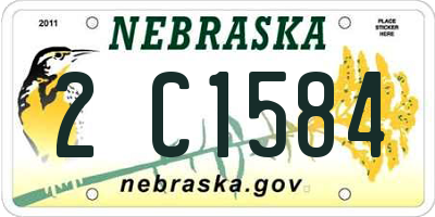 NE license plate 2C1584