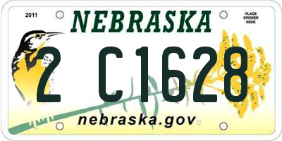 NE license plate 2C1628