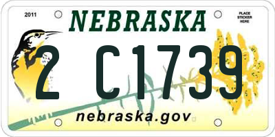 NE license plate 2C1739