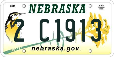NE license plate 2C1913
