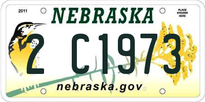 NE license plate 2C1973