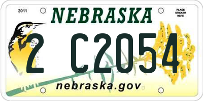 NE license plate 2C2054