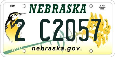 NE license plate 2C2057
