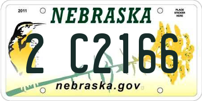 NE license plate 2C2166