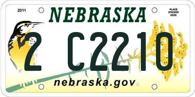 NE license plate 2C2210