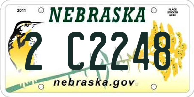 NE license plate 2C2248