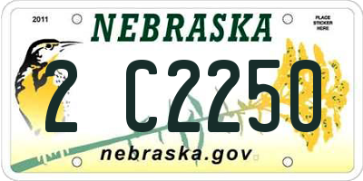 NE license plate 2C2250