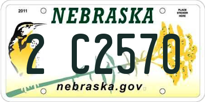 NE license plate 2C2570