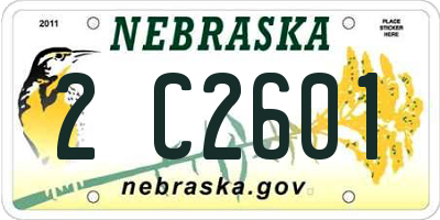 NE license plate 2C2601