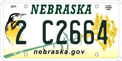 NE license plate 2C2664