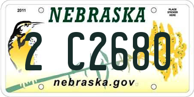 NE license plate 2C2680