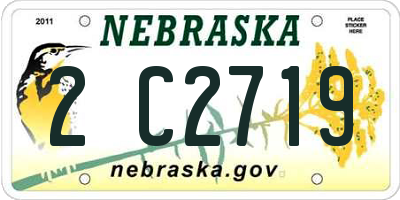 NE license plate 2C2719