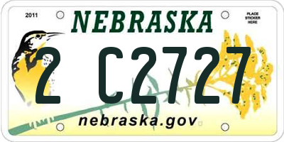 NE license plate 2C2727