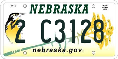 NE license plate 2C3128