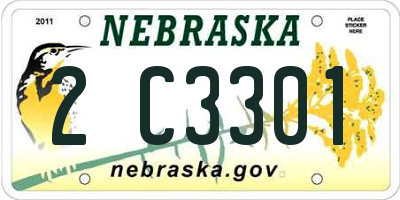 NE license plate 2C3301