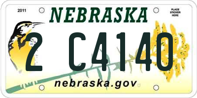 NE license plate 2C4140