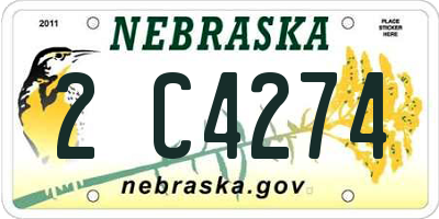 NE license plate 2C4274