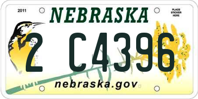NE license plate 2C4396
