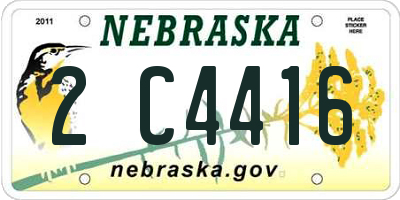 NE license plate 2C4416