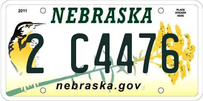 NE license plate 2C4476