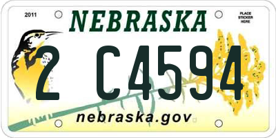 NE license plate 2C4594